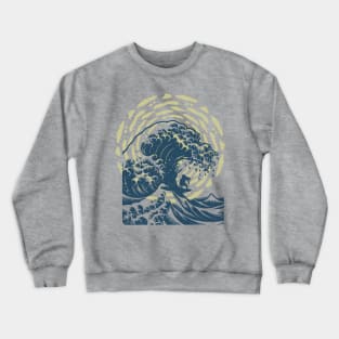 Japanese Wave design Crewneck Sweatshirt